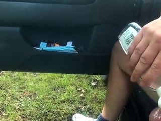 Outdoor Masturbation with Cum